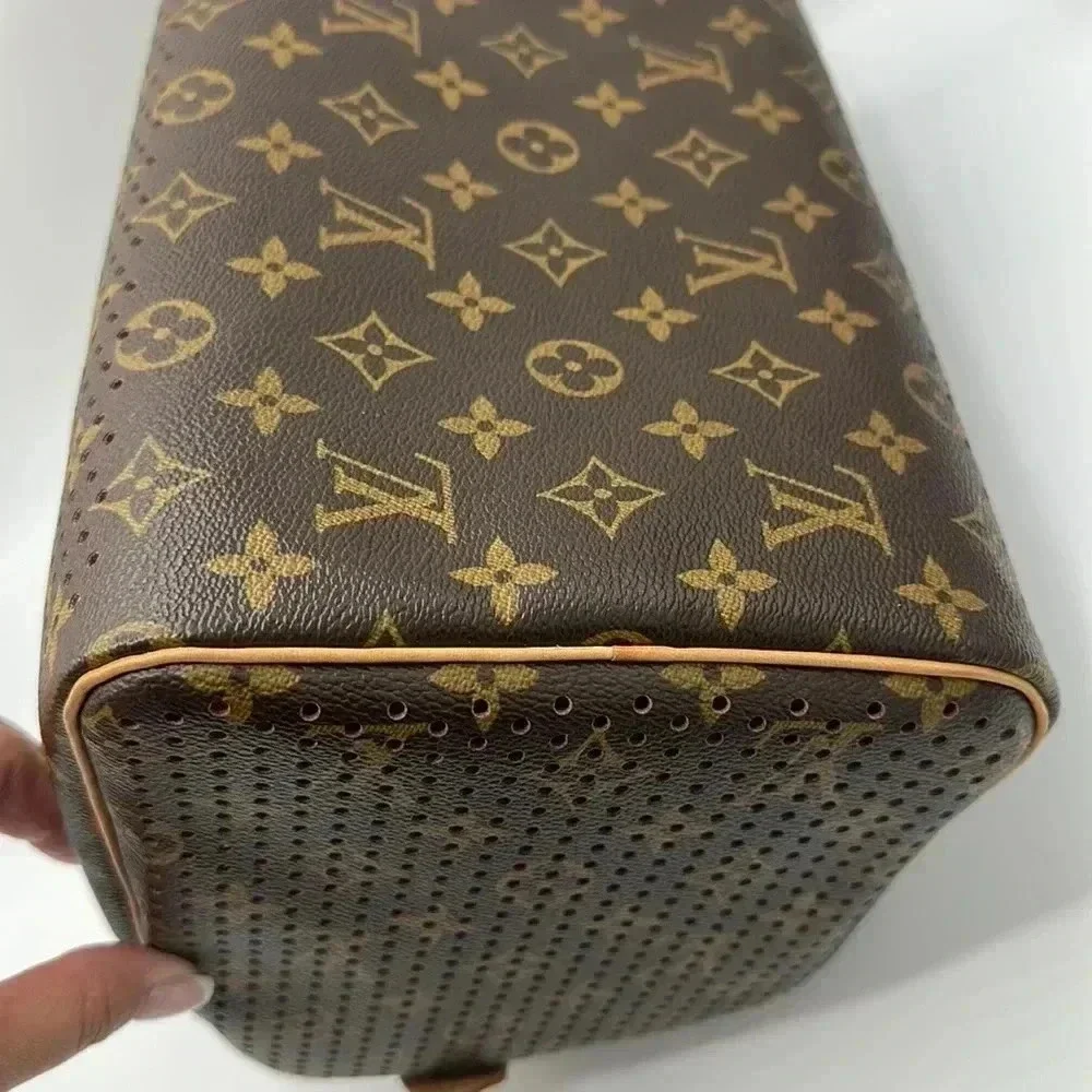 Louis Vuitton Speedy 30 Fuchsia Limited monogram perforated bag purse - Picture 7 of 13